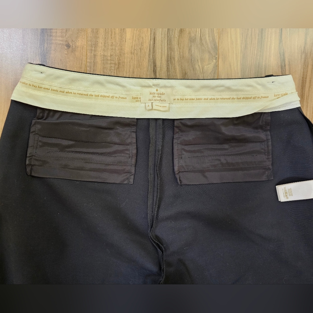 KATE SPADE Live Colorfully Black Cropped Pants - Picture 10 of 10